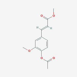molecular formula C13H14O5 B1232999 Methyl 4-acetoxy-3-methoxycinnamate CAS No. 2309-08-2