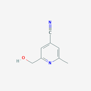 molecular formula C8H8N2O B012330 2-(Hydroxymethyl)-6-methylisonicotinonitrile CAS No. 108129-25-5