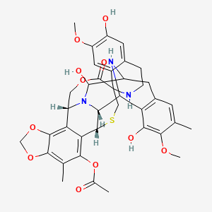 [(1R,2R,14R)-5,6',12-trihydroxy-6,7'-dimethoxy-7,21-dimethyl-27-oxospiro[17,19,28-trioxa-24-thia-13,30-diazaheptacyclo[12.9.6.13,11.02,13.04,9.015,23.016,20]triaconta-4(9),5,7,15,20,22-hexaene-26,1'-3,4-dihydro-2H-isoquinoline]-22-yl] acetate