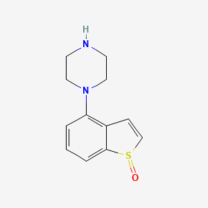 molecular formula C12H14N2OS B12330078 Piperazine,1-(1-oxidobenzo[b]thien-4-yl)- 