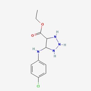 molecular formula C11H15ClN4O2 B12330080 ethyl 5-[(4-chlorophenyl)amino]-1H-triazole-4-carboxylate 