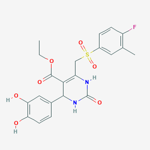 4-(3,4-dihydroxyphenyl)-6-[(4-fluoro-3-methylphenyl)sulfonylmethyl]-2-oxo-3,4-dihydro-1H-pyrimidine-5-carboxylic acid ethyl ester