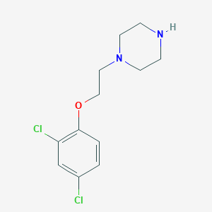 molecular formula C12H16Cl2N2O B12330178 1-[2-(2,4-Dichlorophenoxy)ethyl]piperazine 