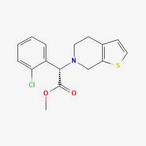molecular formula C16H16ClNO2S B12330195 methyl (S)-2-(2-chlorophenyl)-2-(4,7-dihydrothieno[2,3-c]pyridin-6(5H)-yl)acetate CAS No. 1396841-05-6