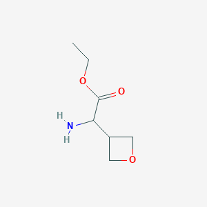 molecular formula C7H13NO3 B12330207 Ethyl 2-amino-2-(oxetan-3-yl)acetate 