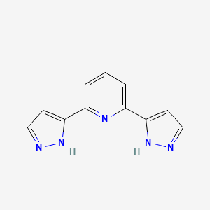molecular formula C11H9N5 B1233026 2,6-Di(1H-pyrazol-3-yl)pyridine 