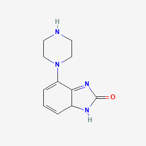 molecular formula C11H14N4O B12330273 4-Piperazin-1-yl-1,7a-dihydrobenzimidazol-2-one 