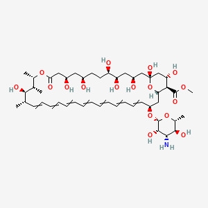 molecular formula C48H75NO17 B12330417 methyl (1R,3S,5R,6R,9R,11R,15S,16R,17R,18S,33R,35S,36R,37S)-33-[(2R,3S,4S,5S,6R)-4-amino-3,5-dihydroxy-6-methyloxan-2-yl]oxy-1,3,5,6,9,11,17,37-octahydroxy-15,16,18-trimethyl-13-oxo-14,39-dioxabicyclo[33.3.1]nonatriaconta-19,21,23,25,27,29,31-heptaene-36-carboxylate 