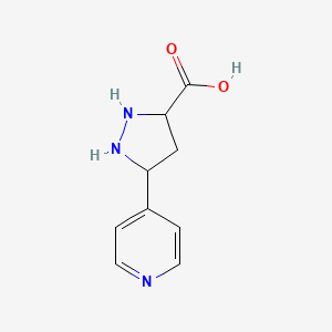 molecular formula C9H11N3O2 B12330447 3-pyridin-4-yl-1H-pyrazole-5-carboxylic acid hydrochloride 