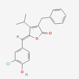 molecular formula C21H19ClO3 B1233047 Nostoclide II 