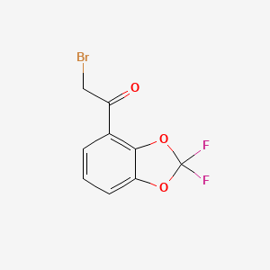 molecular formula C9H5BrF2O3 B12330537 Ethanone,2-bromo-1-(2,2-difluoro-1,3-benzodioxol-4-yl)- 