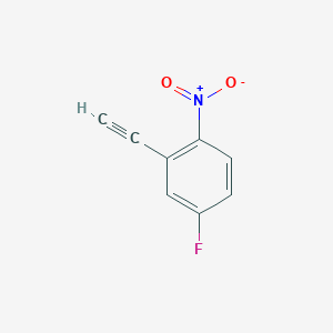 molecular formula C8H4FNO2 B12330538 2-Ethynyl-4-fluoro-1-nitrobenzene 