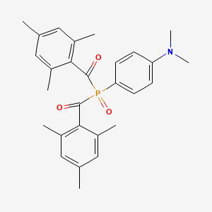 molecular formula C28H32NO3P B12330611 Benzenamine, 4-[bis(2,4,6-trimethylbenzoyl)phosphinyl]-N,N-dimethyl- CAS No. 500899-52-5