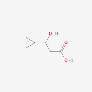 molecular formula C6H10O3 B12330676 3-Cyclopropyl-3-hydroxypropanoic acid 