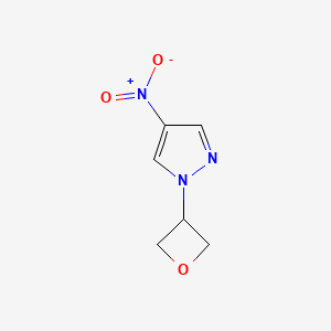 molecular formula C6H7N3O3 B12330727 4-nitro-1-(oxetan-3-yl)-1H-pyrazole 