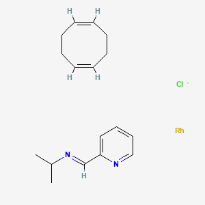 molecular formula C17H24ClN2Rh- B1233084 Cyclooctadiene-(2-pyridinalisopropylimine)rhodamine I CAS No. 98716-31-5