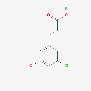 molecular formula C10H11ClO3 B12330891 Benzenepropanoic acid, 3-chloro-5-methoxy- 