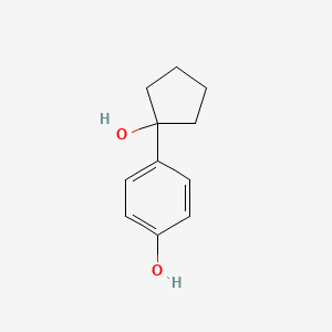 molecular formula C11H14O2 B12330898 4-(1-Hydroxycyclopentyl)phenol 