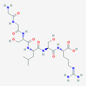 molecular formula C22H41N9O9 B12330949 L-Arginine, glycylglycyl-L-seryl-L-leucyl-L-seryl- CAS No. 883969-75-3
