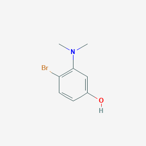 molecular formula C8H10BrNO B12330993 4-Bromo-3-(dimethylamino)phenol 