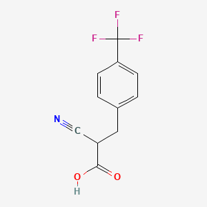 molecular formula C11H8F3NO2 B12331111 2-Cyano-3-[4-(trifluoromethyl)phenyl]propionic Acid CAS No. 2044707-01-7