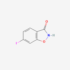 molecular formula C7H4INO2 B12331151 6-Iodo-1,2-benzisoxazol-3-OL 