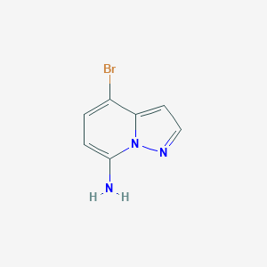 molecular formula C7H6BrN3 B12331238 4-Bromopyrazolo[1,5-a]pyridin-7-amine 
