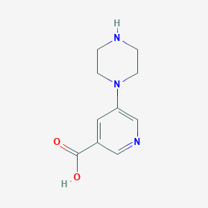 molecular formula C10H13N3O2 B12331310 5-(Piperazin-1-YL)pyridine-3-carboxylic acid 