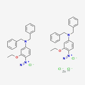 molecular formula C44H44Cl4N6O2Zn B12331311 zinc;4-(dibenzylamino)-2-ethoxybenzenediazonium;tetrachloride CAS No. 67785-34-6