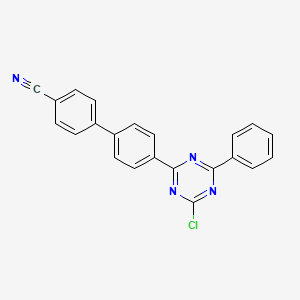 molecular formula C22H13ClN4 B12331387 4'-(4-Chloro-6-phenyl-1,3,5-triazin-2-yl)-[1,1'-biphenyl]-4-carbonitrile 