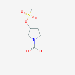 molecular formula C10H19NO5S B123314 tert-Butyl 3-((methylsulfonyl)oxy)pyrrolidine-1-carboxylate CAS No. 141699-57-2