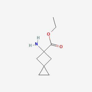 molecular formula C9H15NO2 B12331403 Ethyl 5-aminospiro[2.3]hexane-5-carboxylate 