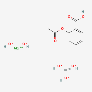 molecular formula C9H13AlMgO9 B1233153 Aluminum;magnesium;2-acetyloxybenzoic acid;pentahydroxide CAS No. 59215-60-0
