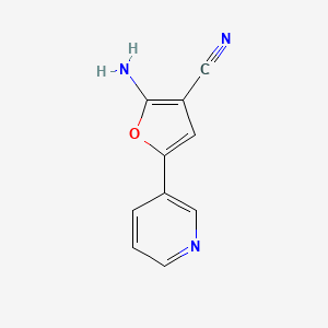 molecular formula C10H7N3O B12331595 2-Amino-5-(pyridin-3-YL)furan-3-carbonitrile 