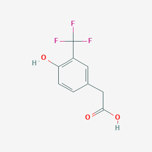 molecular formula C9H7F3O3 B12331597 4-Hydroxy-3-(trifluoromethyl)phenylacetic acid 