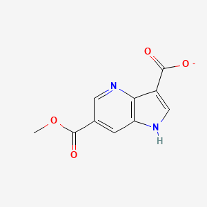 molecular formula C10H7N2O4- B12331630 6-methoxycarbonyl-1H-pyrrolo[3,2-b]pyridine-3-carboxylate 