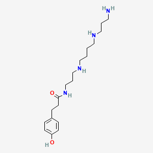 molecular formula C19H34N4O2 B12331793 Benzenepropanamide, N-[3-[[4-[(3-aminopropyl)amino]butyl]amino]propyl]-4-hydroxy- 