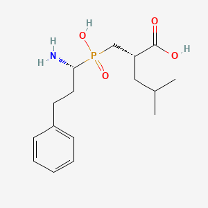 molecular formula C16H26NO4P B12331874 (2S)-2-[[[(1R)-1-amino-3-phenyl-propyl]-hydroxy-phosphoryl]methyl]-4-methyl-pentanoic acid 
