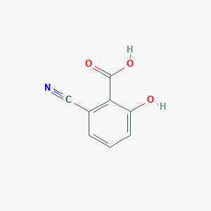 molecular formula C8H5NO3 B12332113 2-Cyano-6-hydroxybenzoic acid 