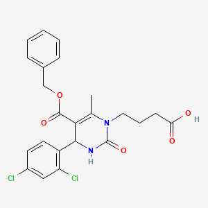 4-[6-(2,4-Dichlorophenyl)-4-methyl-2-oxo-5-phenylmethoxycarbonyl-1,6-dihydropyrimidin-3-yl]butanoic acid