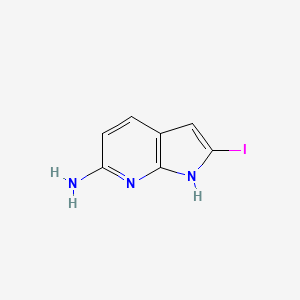 molecular formula C7H6IN3 B12332172 2-iodo-1H-pyrrolo[2,3-b]pyridin-6-amine 