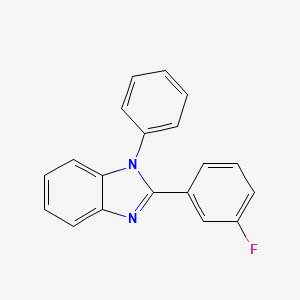 molecular formula C19H13FN2 B12332189 1-Phenyl-2-(3-fluophenyl)benzimidazole CAS No. 20000-57-1