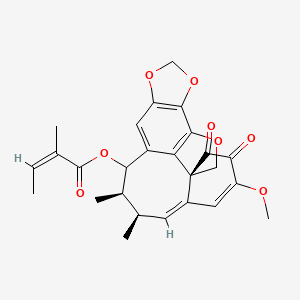 (4aE,6R,7R,8S,14aS)-3-methoxy-6,7-dimethyl-1,2-dioxo-2,6,7,8-tetrahydro-1H-10,12,13-trioxabenzo[1,8]cycloocta[1,2,3-cd]-as-indacen-8-yl rel-(2Z)-2-methylbut-2-enoate