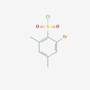 molecular formula C8H8BrClO2S B12332373 2-Bromo-4,6-dimethylbenzenesulfonyl chloride 