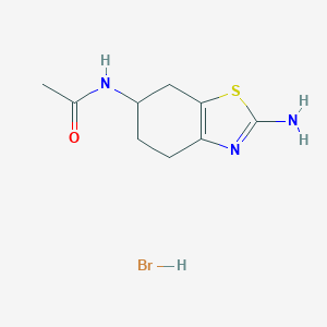 molecular formula C9H14BrN3OS B123328 N-(2-Amino-4,5,6,7-tetrahydrobenzo[d]thiazol-6-yl)acetamide hydrobromide CAS No. 104617-50-7