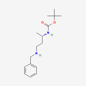 molecular formula C16H26N2O2 B12332832 Carbamic acid, [(1S)-1-methyl-3-[(phenylmethyl)amino]propyl]-, 1,1-dimethylethyl ester (9CI) 