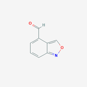 molecular formula C8H5NO2 B012333 2,1-Benzoxazole-4-carbaldehyde CAS No. 107096-56-0