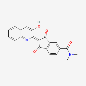molecular formula C21H16N2O4 B12333049 (2E)-2-(3-hydroxy-4aH-quinolin-2-ylidene)-N,N-dimethyl-1,3-dioxoindene-5-carboxamide 