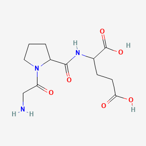 molecular formula C12H19N3O6 B12333101 2-{[1-(2-Aminoacetyl)pyrrolidin-2-yl]formamido}pentanedioic acid 