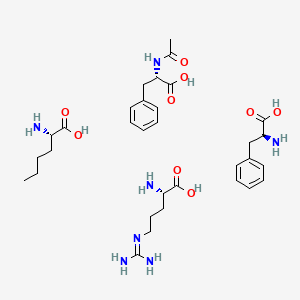 molecular formula C32H51N7O9 B12333108 L-Phenylalaninamide,N-acetyl-L-phenylalanyl-L-norleucyl-L-arginyl- CAS No. 83903-28-0